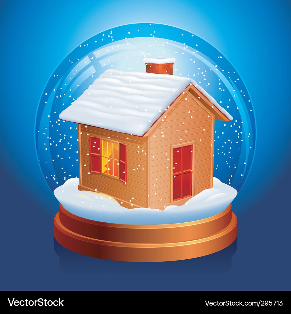 Snow globe Royalty Free Vector Image - VectorStock