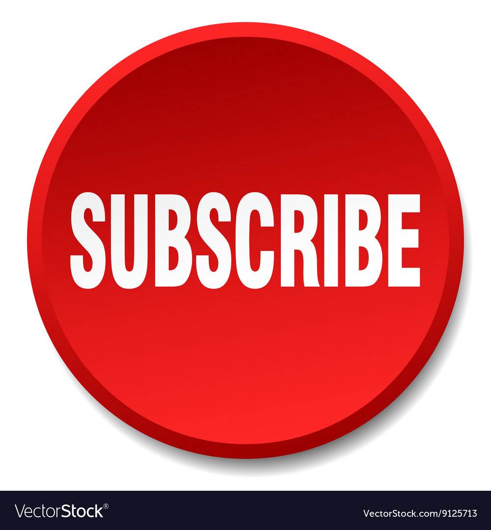 Subscribe red round flat isolated push button