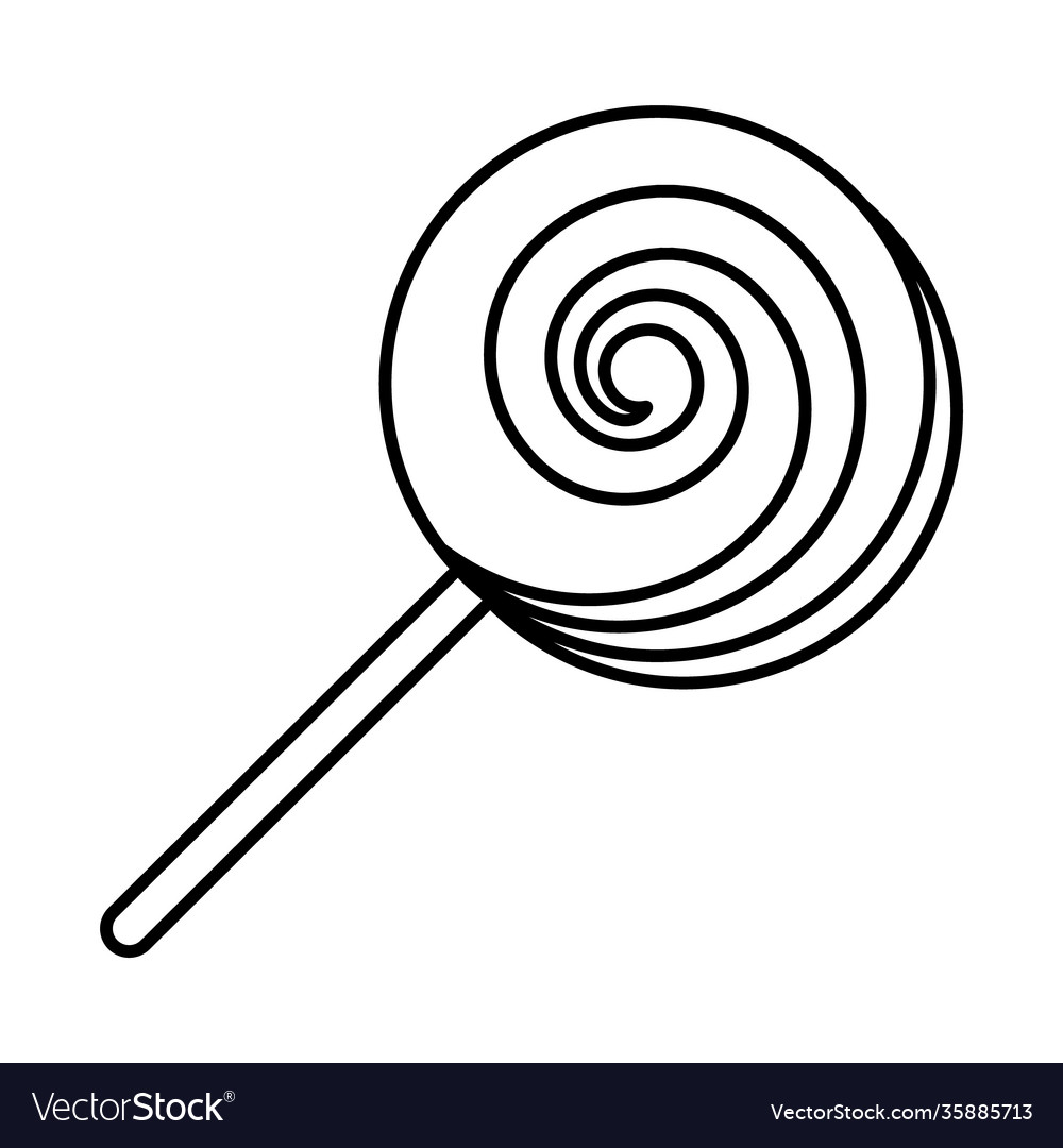 Sweet lollipop icon line style Royalty Free Vector Image