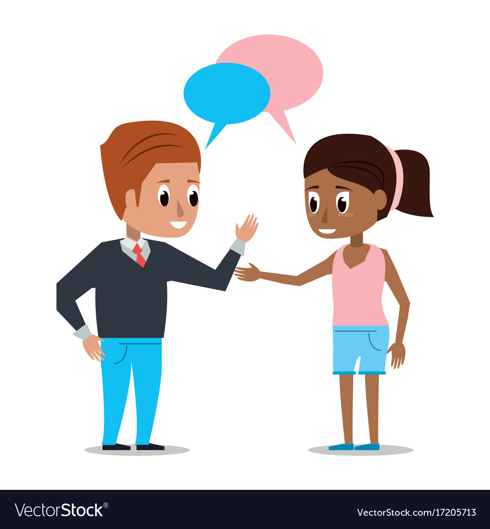 Young couple friends Royalty Free Vector Image