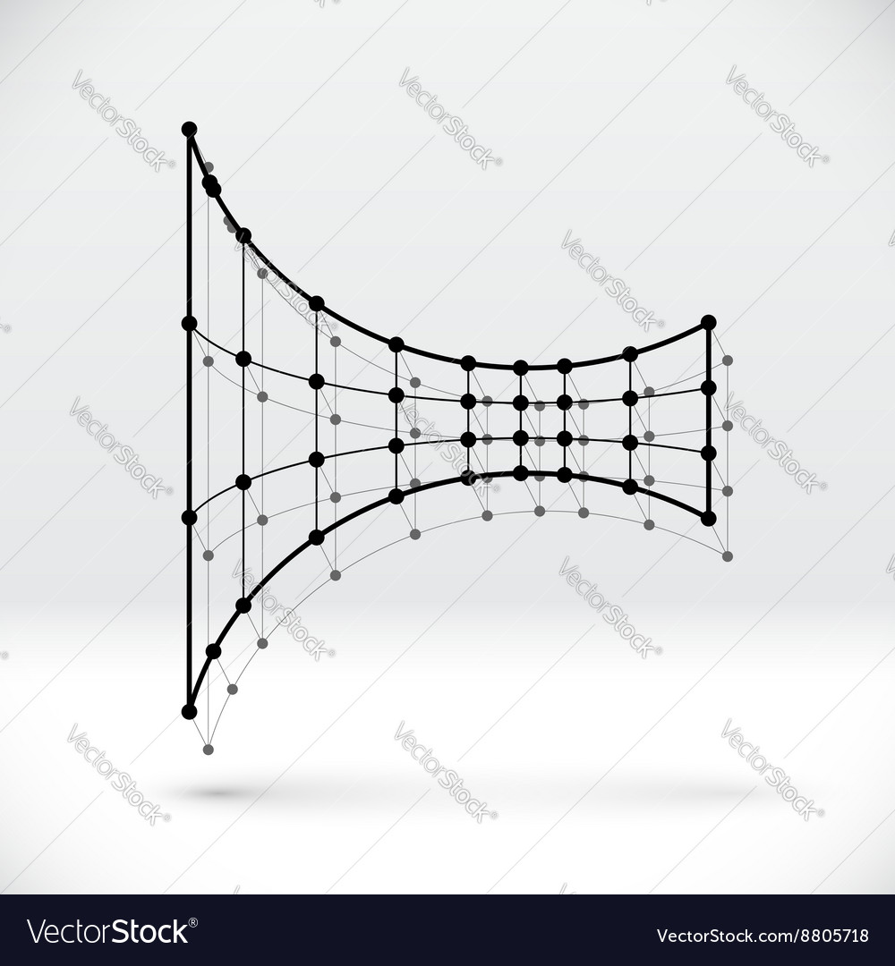 3D Wireframe Network Shape