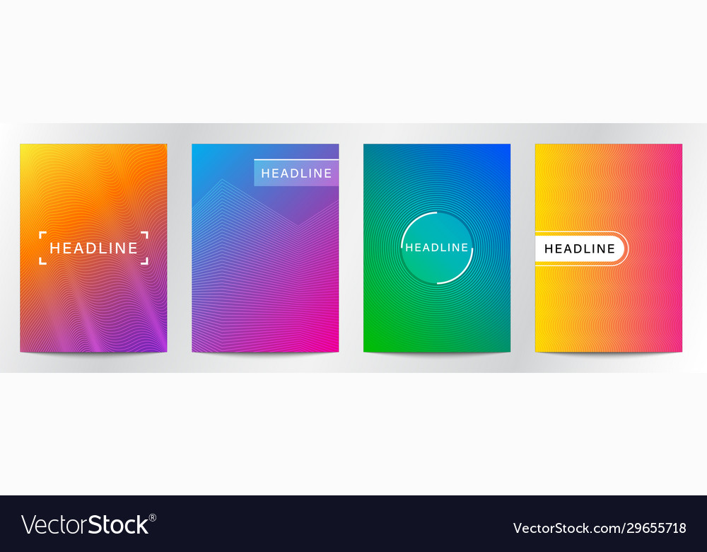 Abstract line gradient color for book cover