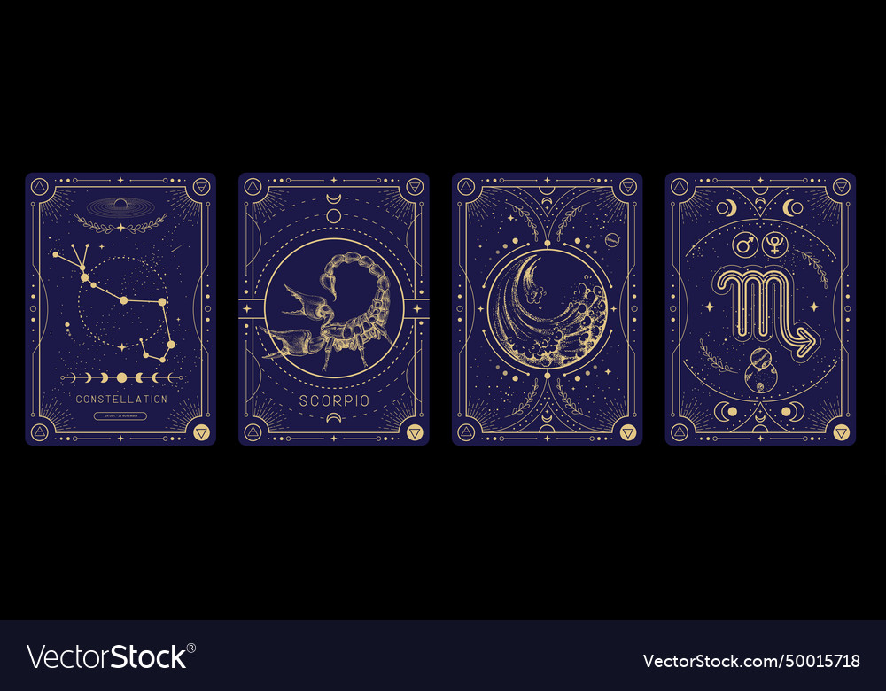 Astrology scorpio zodiac sign characteric Vector Image