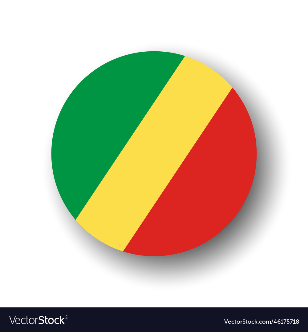 Circle flag of republic the congo