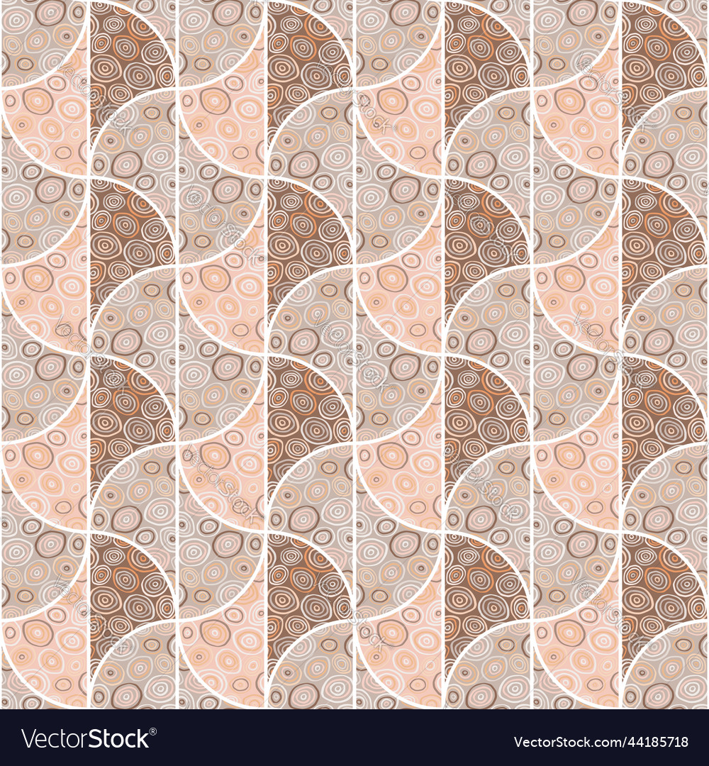 Circle shapes seamless pattern in doodle style vector image Circle shapes seamless pattern in doodle style