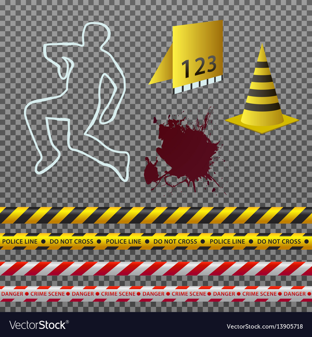 Crime scene Royalty Free Vector Image - VectorStock