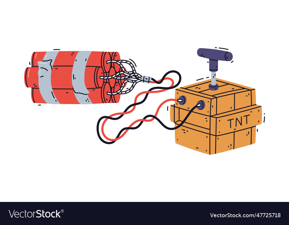 Dynamite red stick sheaf as explosive and reactive Vector Image Dynamite red stick sheaf as explosive and reactive