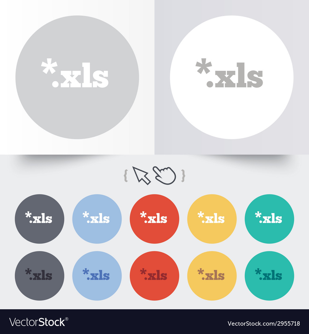 Excel file document icon download xls button