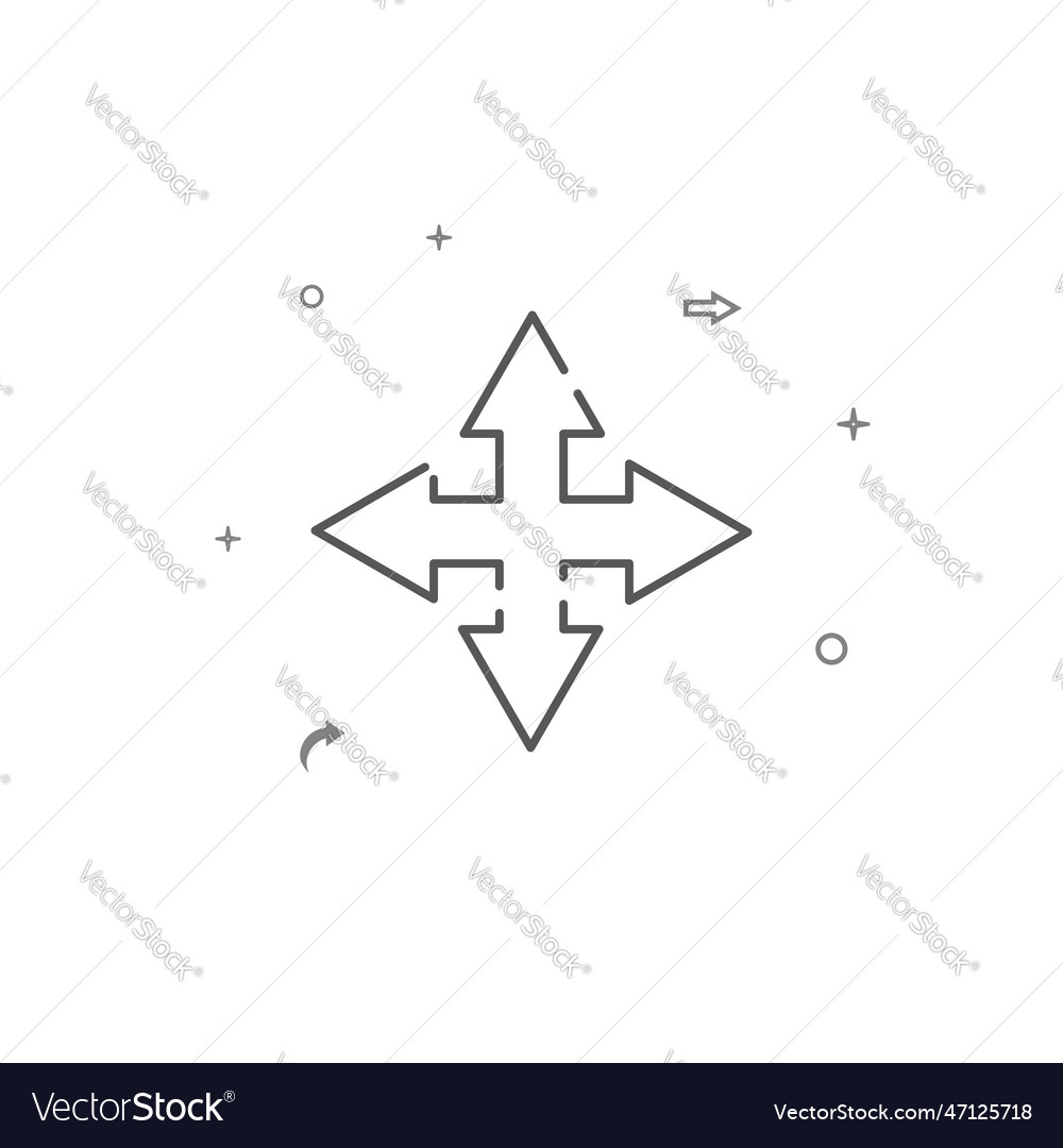 Expand arrow simple line icon symbol pictogram vector image Expand arrow simple line icon symbol pictogram