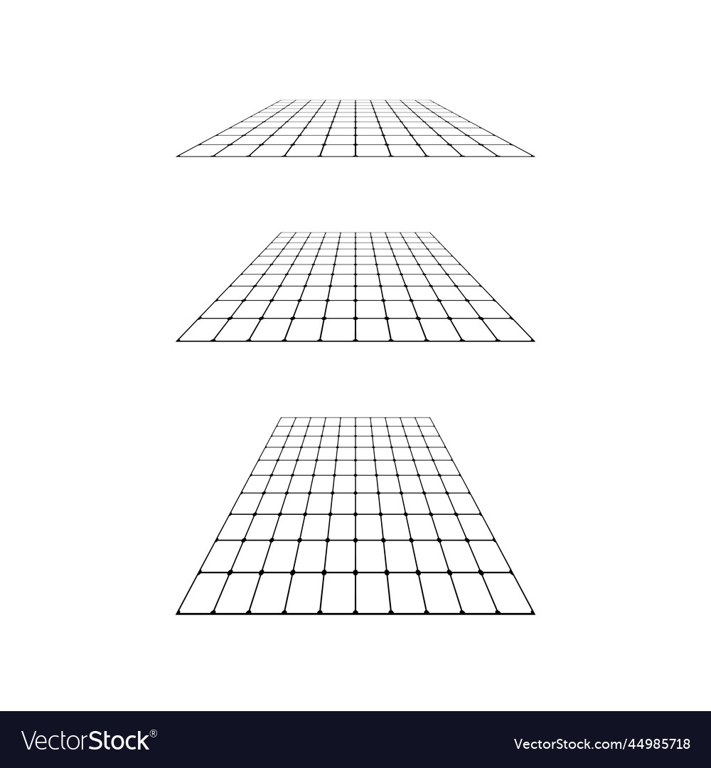 Flat grid surface set rectangle horizontal plane vector image Flat grid surface set rectangle horizontal plane