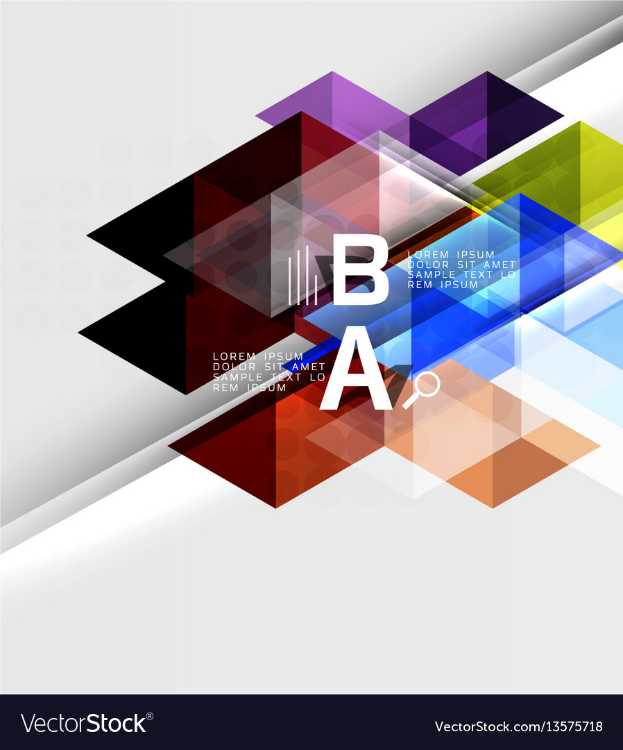 Futuristic triangle tile background with options