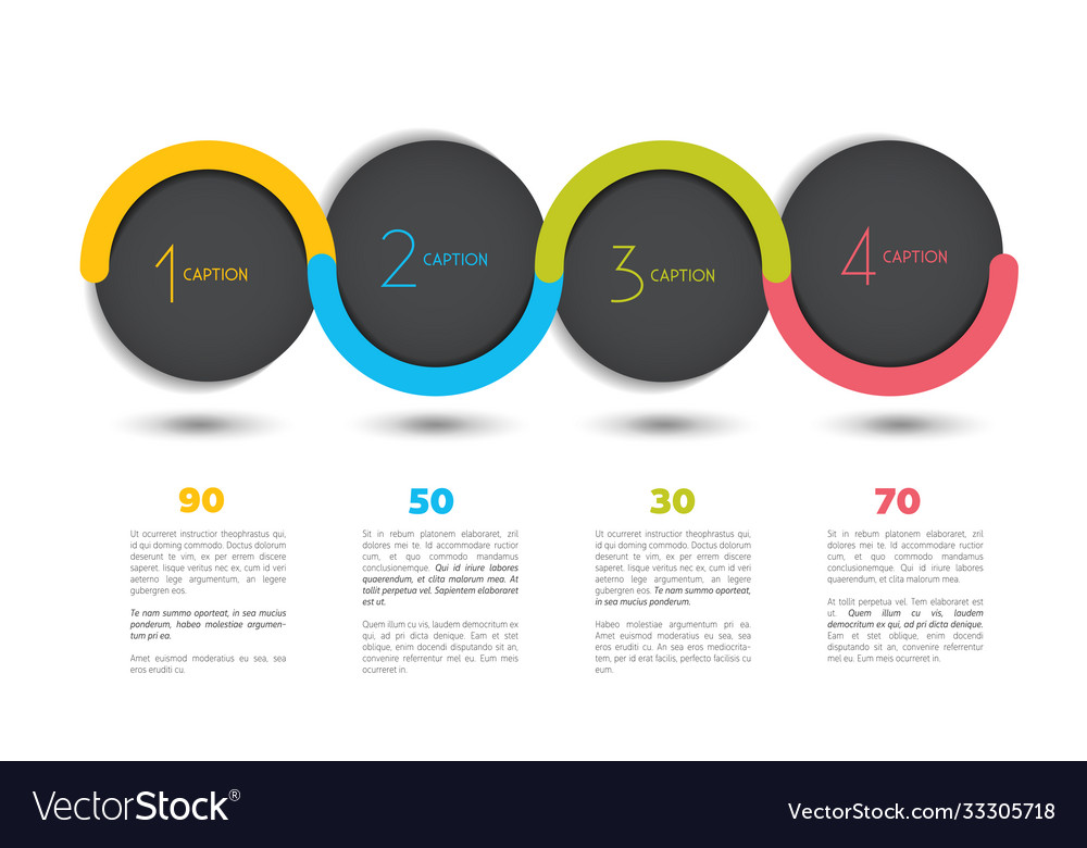 Infographic option banner with 4 steps color vector image Infographic option banner with 4 steps color