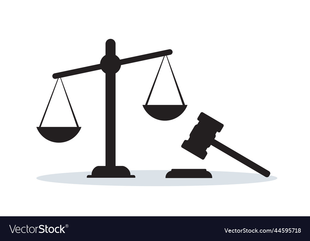 Justice Scale Court Symbol Royalty Free Vector Image