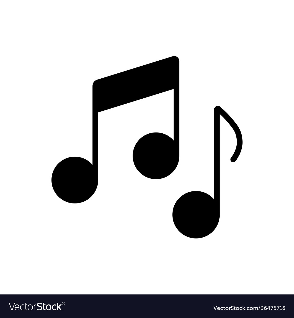 Music Notes Song Melody Or Tune Icon Royalty Free Vector