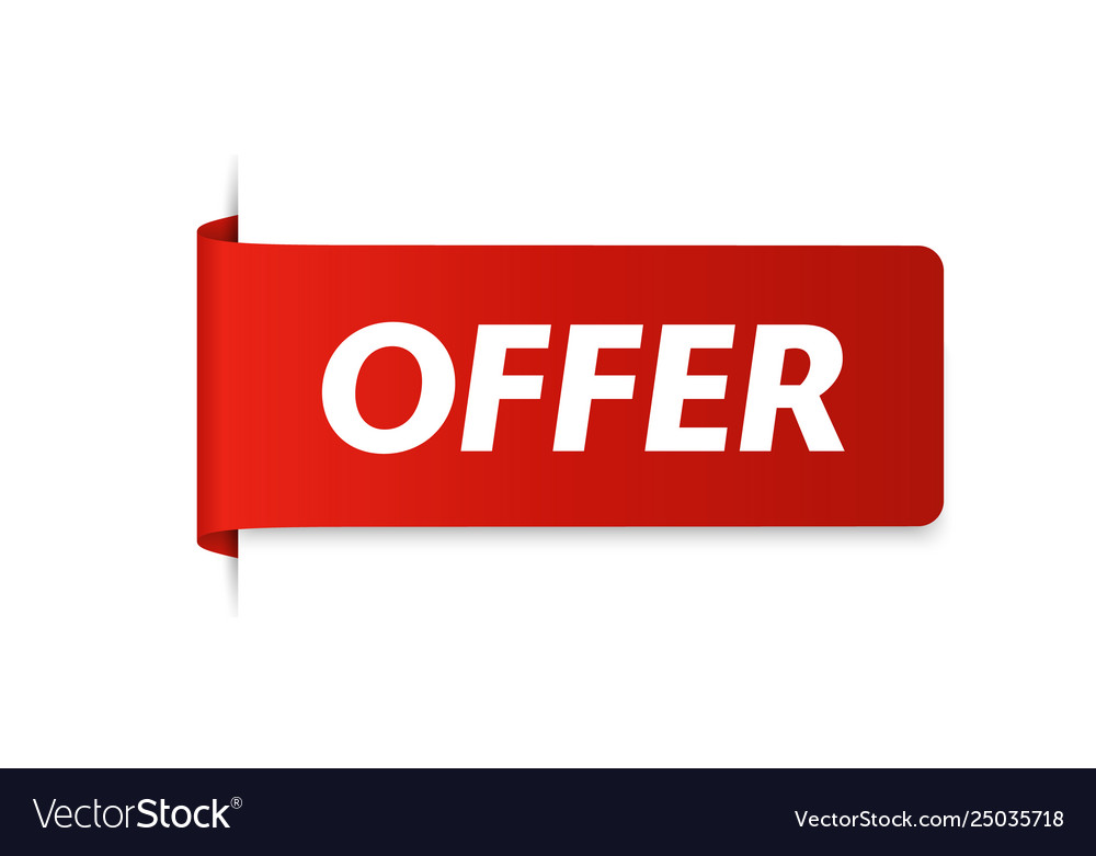 Offer tag Royalty Free Vector Image - VectorStock