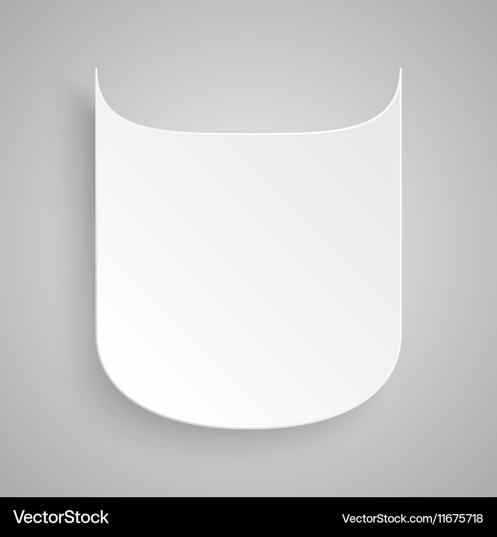 Paper Banner Design Mockup Shield Royalty Free Vector Image