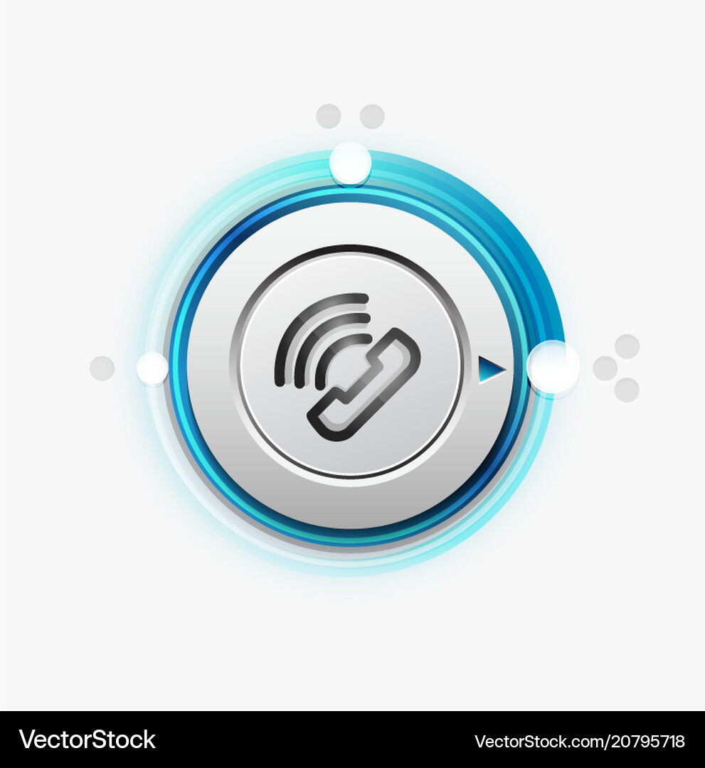 Phone button call support idea Royalty Free Vector Image