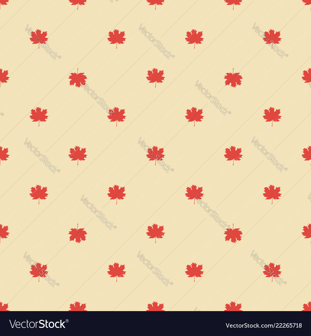 Seamless pattern with autumn maple leaves