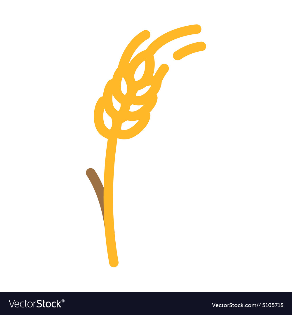 Semolina plant healthy color icon Royalty Free Vector Image