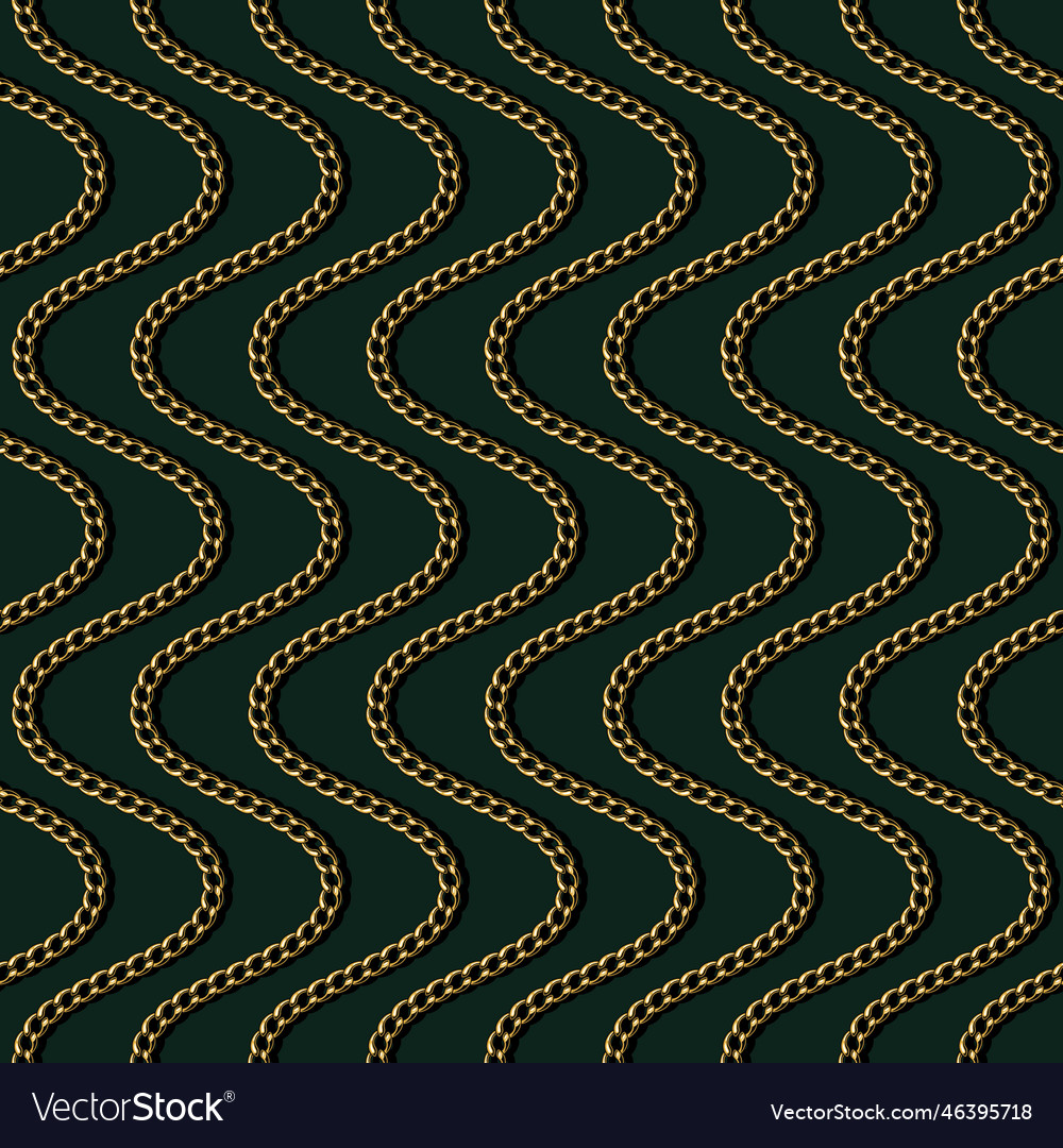 Simple wavy pattern with gold chains