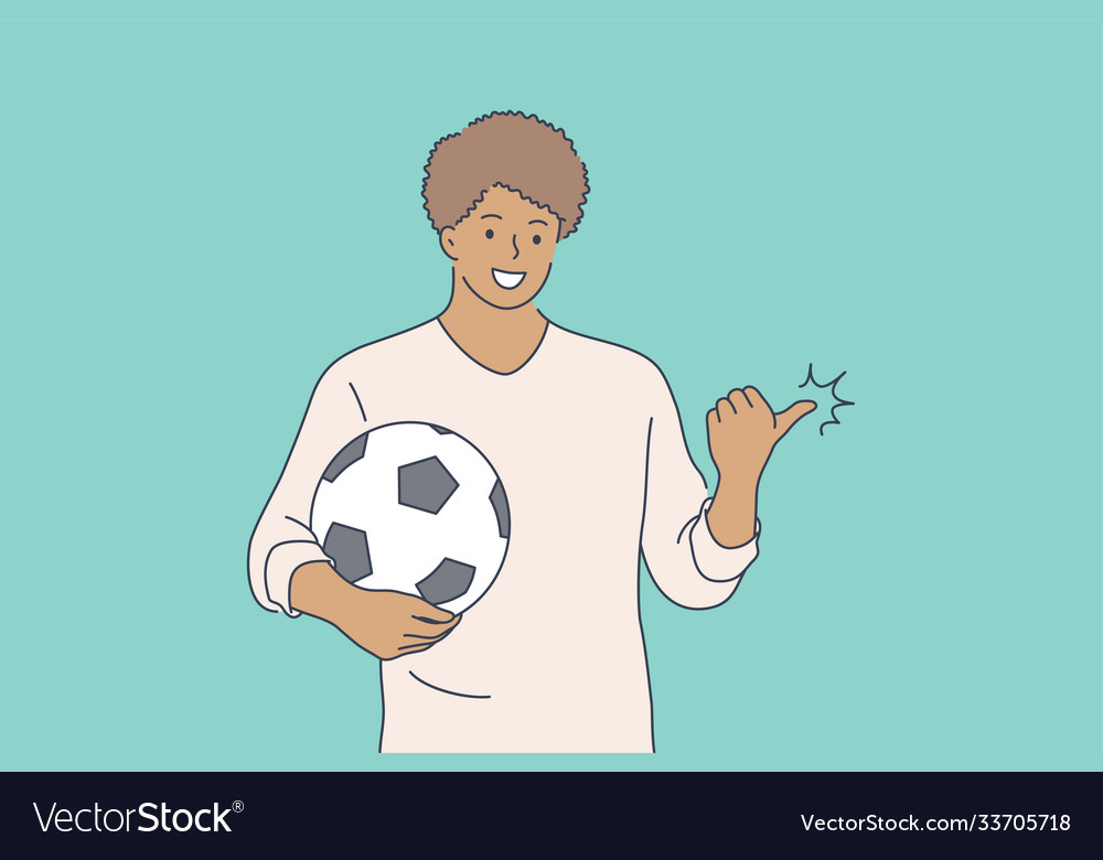 Sport advertising football game concept