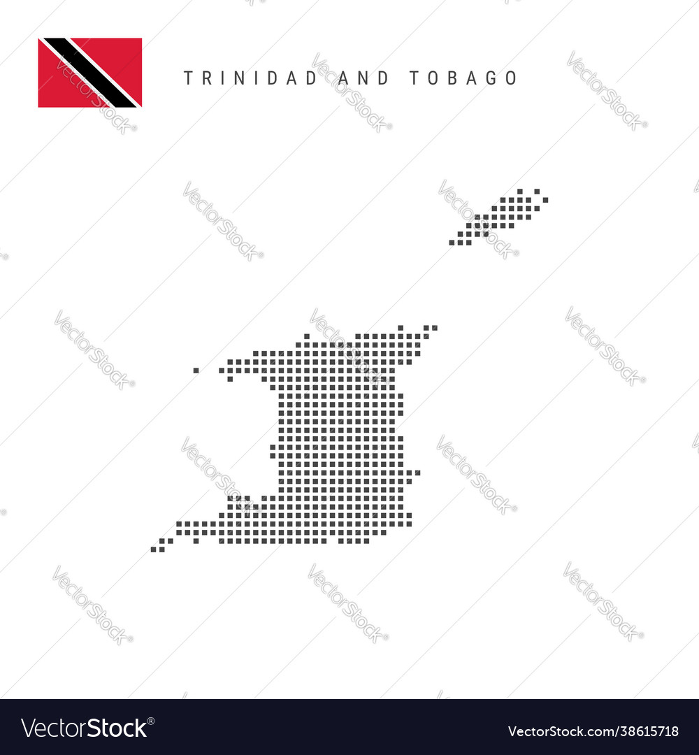Square dots pattern map trinidad and tobago