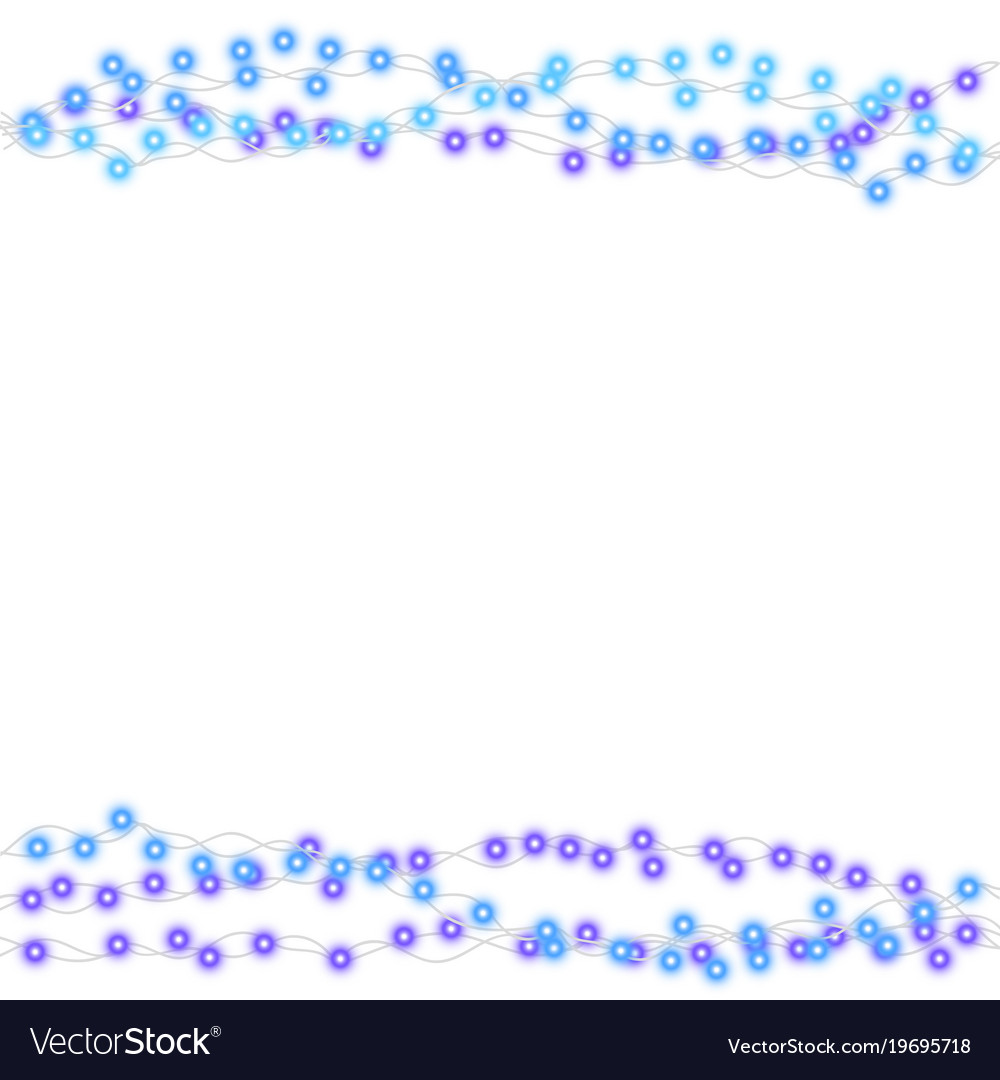 String light garland and text space
