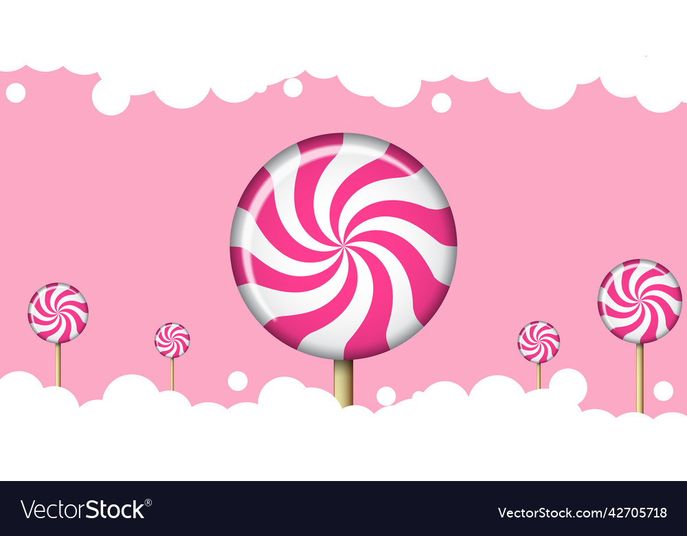 Sweet background with lollipop candy