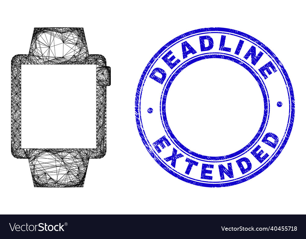 Textured deadline extended stamp and net irregular