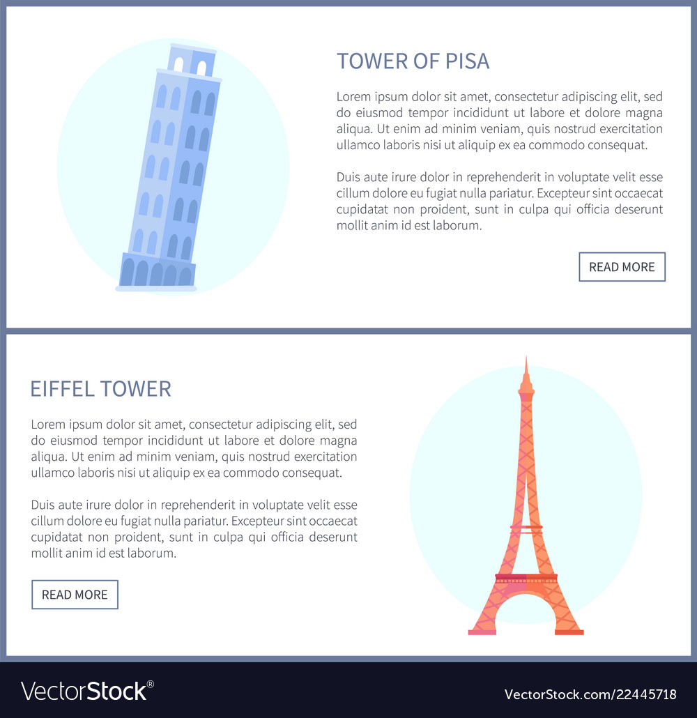 Tower of pisa and eiffel