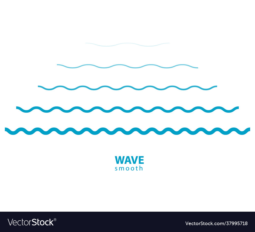 Wave simple seamless wavy line smooth pattern Vector Image Wave simple seamless wavy line smooth pattern