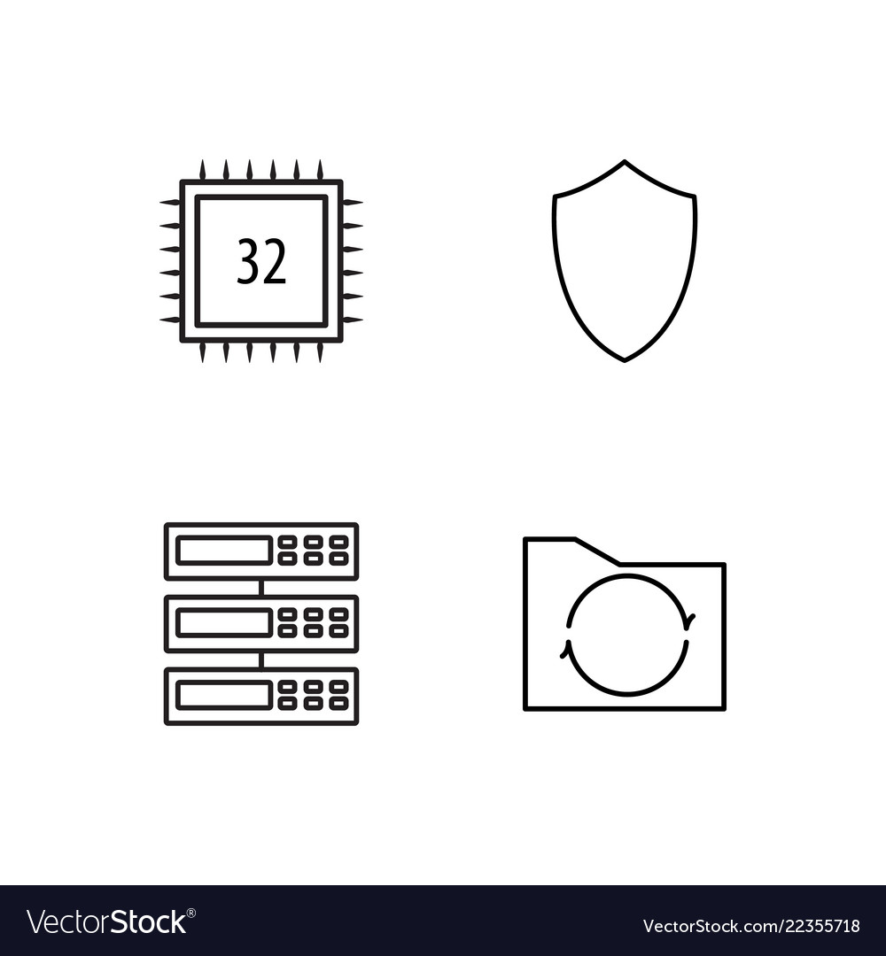 Web simple outlined icons set