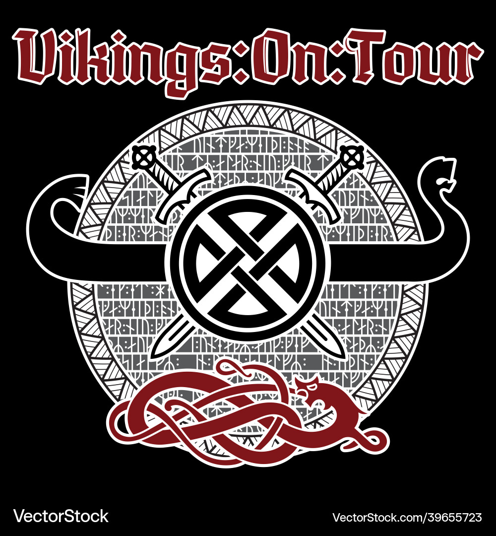 Celtic scandinavian design old norse runic Vector Image