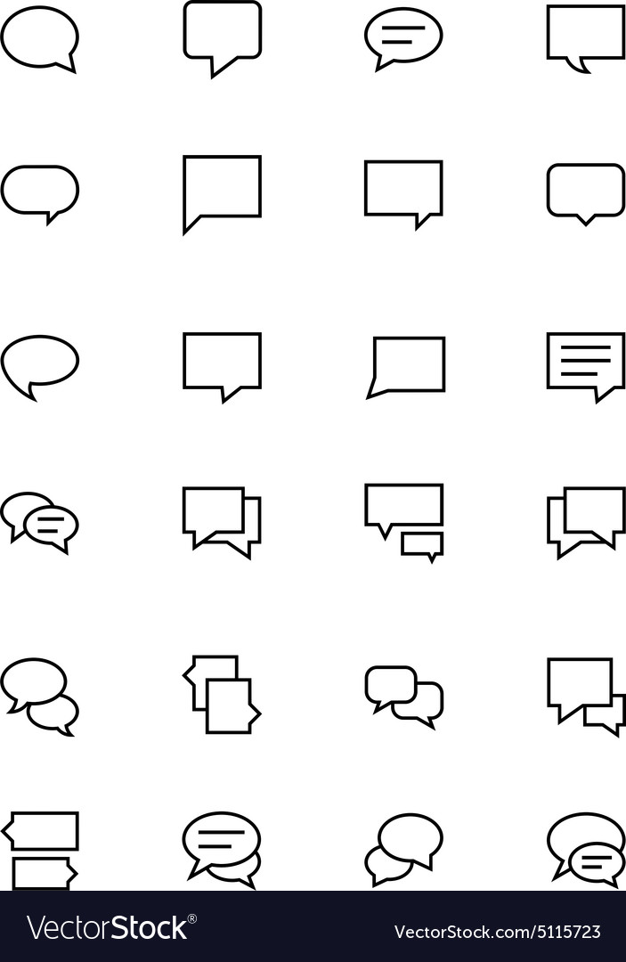 Chat Message Line Icons