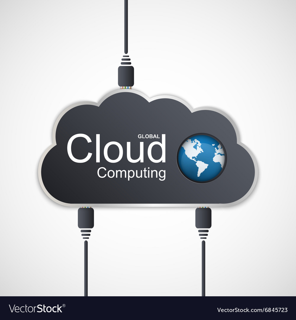 Cloud computing concept modern design template