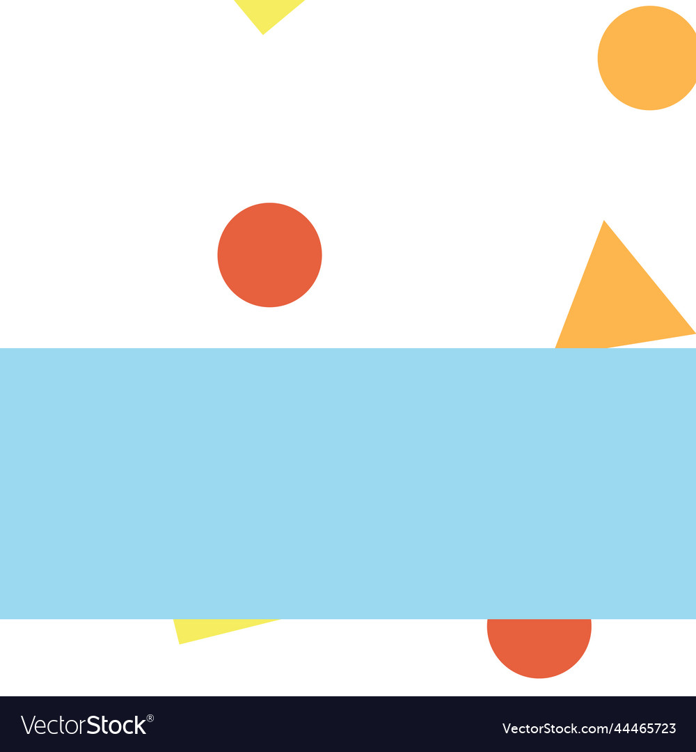 Colored simple frame with geometrical Vector Image Colored simple frame with geometrical