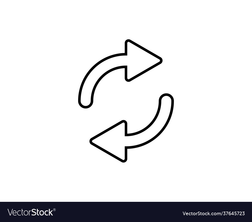 Double reverse arrow replace icon exchange linear
