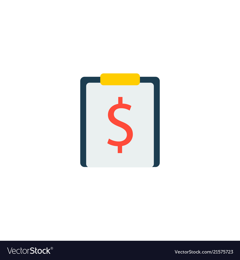 Financial task icon flat element