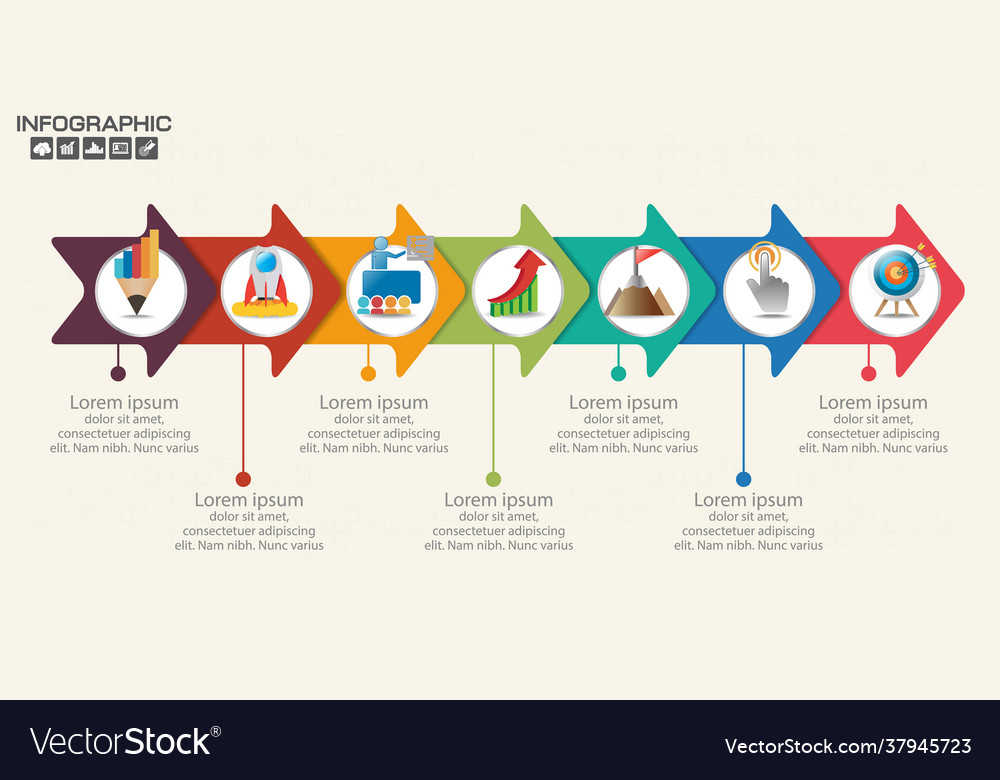 Infografisches Design und Icons können verwendet werden