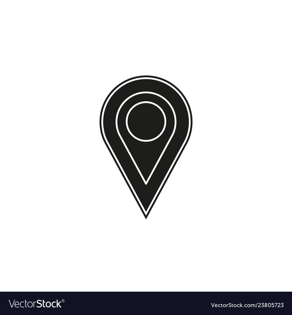 Map pointer pin gps icon - arrow vector image Map pointer pin gps icon - arrow