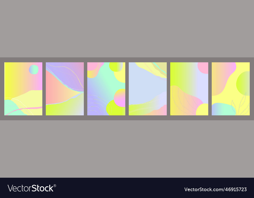 Neon gradient abstract geometric landscape Vector Image