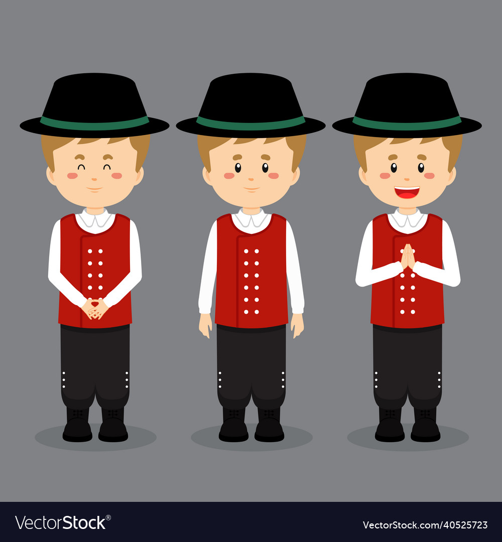 Norway character with various expression
