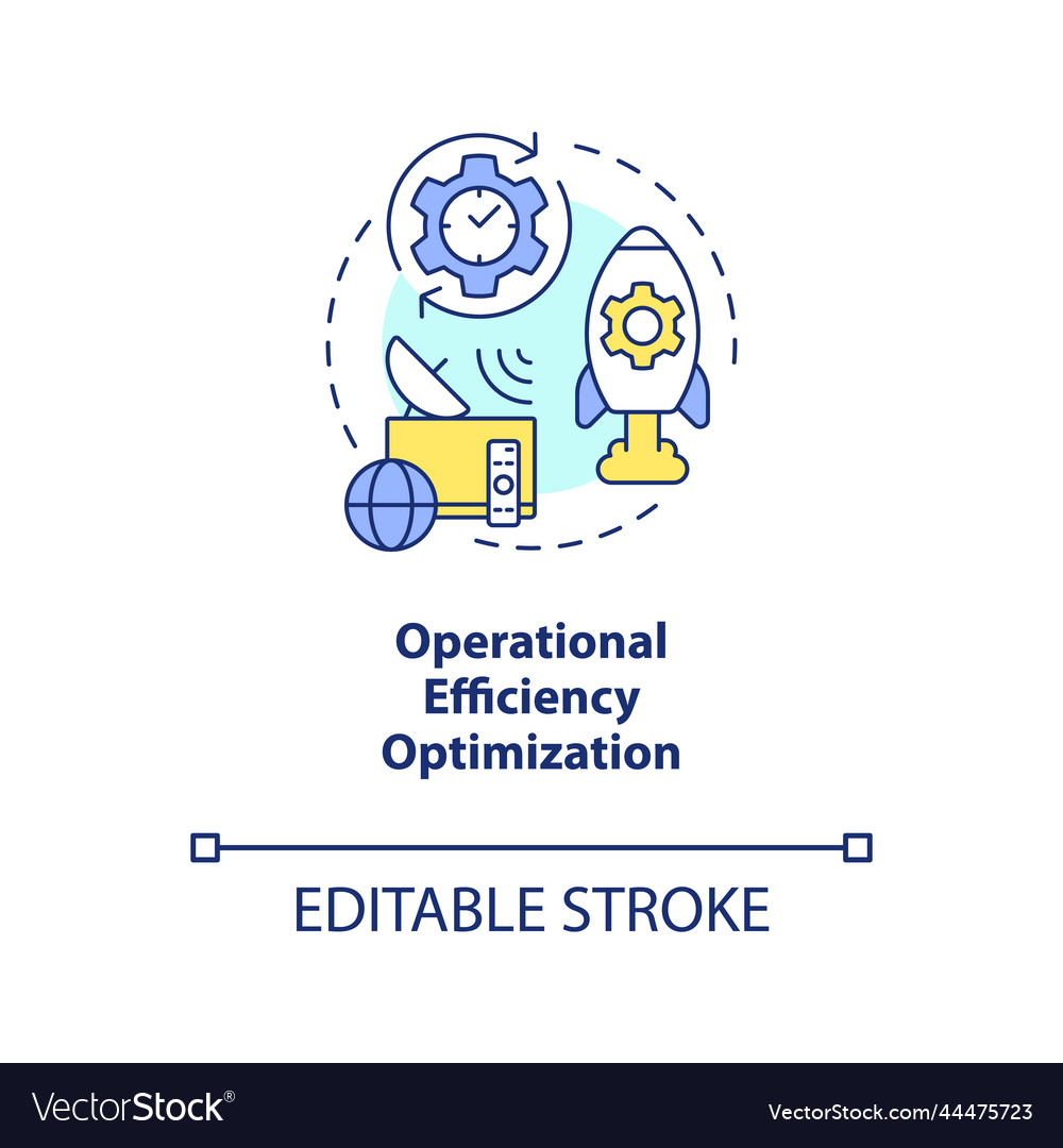 Operational efficiency optimization concept icon vector image Operational efficiency optimization concept icon