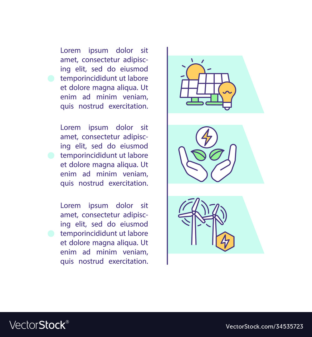 Renewable power resources concept icon with text