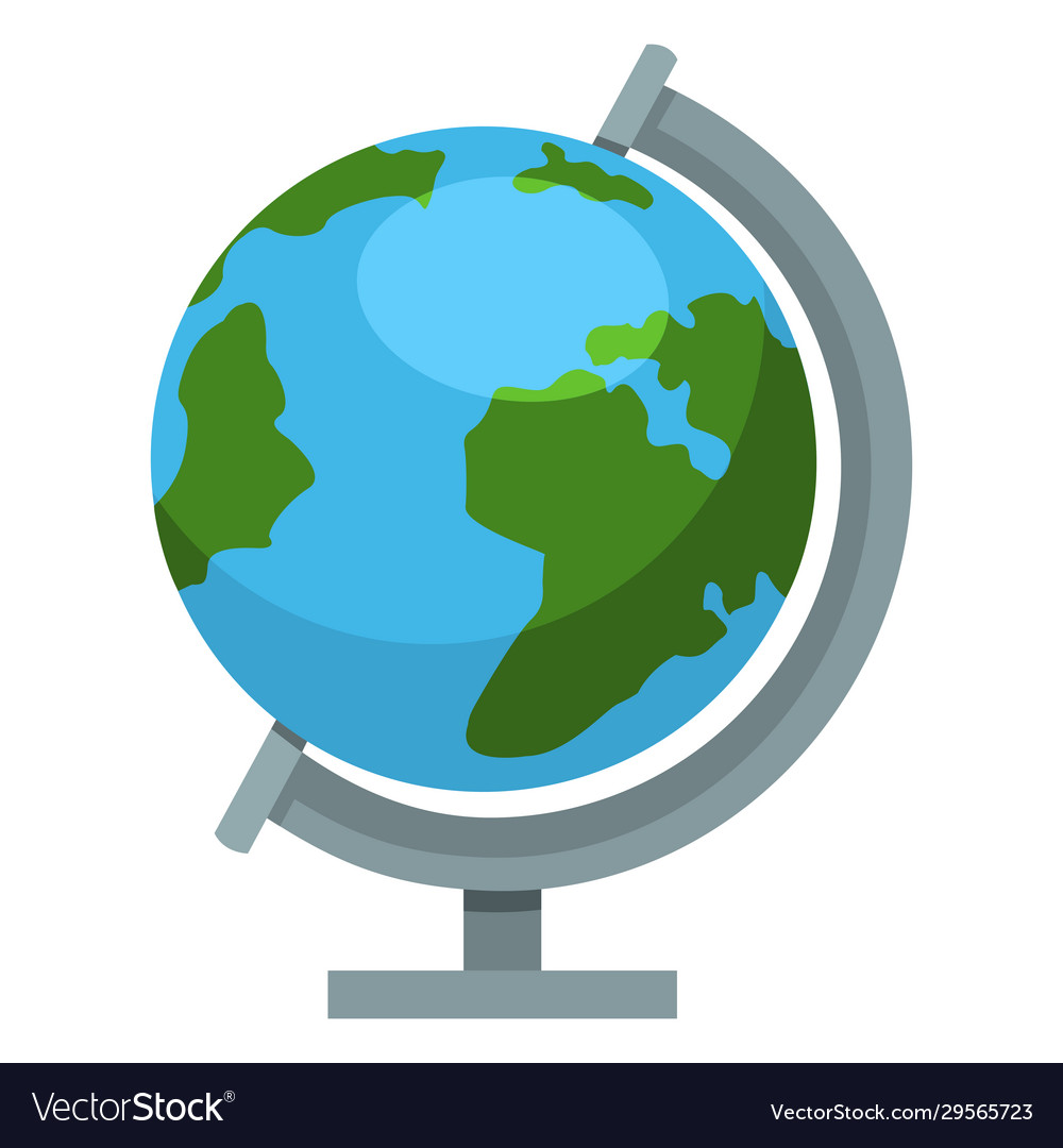 Single color icon - school geographical globe