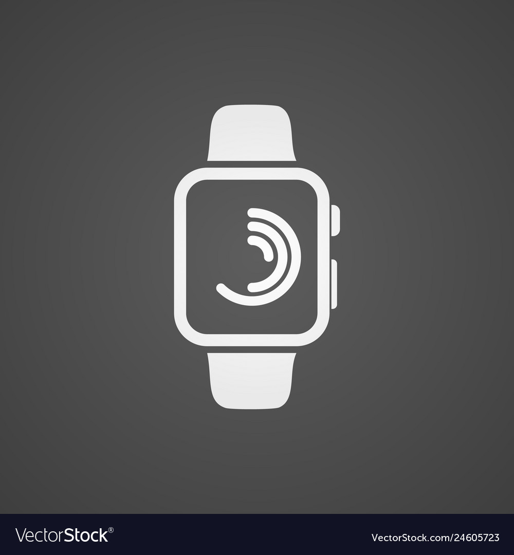 Smart watch with application icon on screen