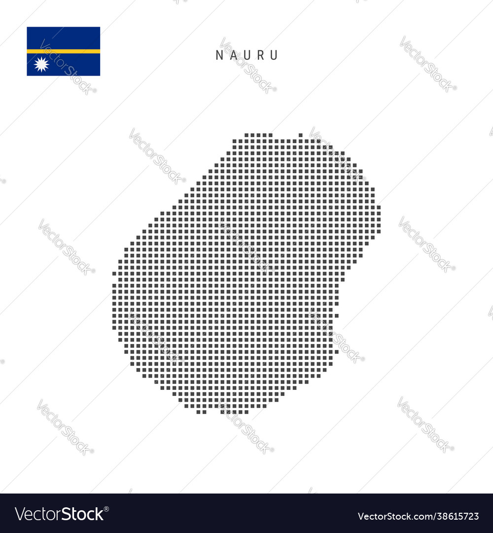 Square dots pattern map nauru nauruan dotted Vector Image Square dots pattern map nauru nauruan dotted
