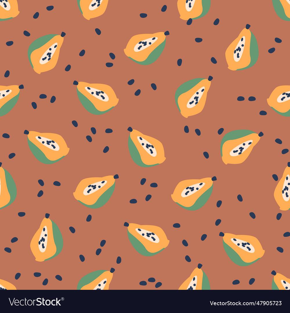 Vibrant seamless pattern featuring cute ripe