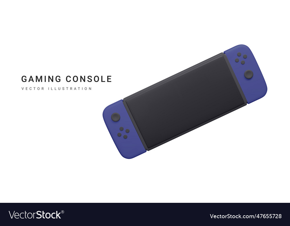 3d realistic switch button gaming console Vector Image 3d realistic switch button gaming console
