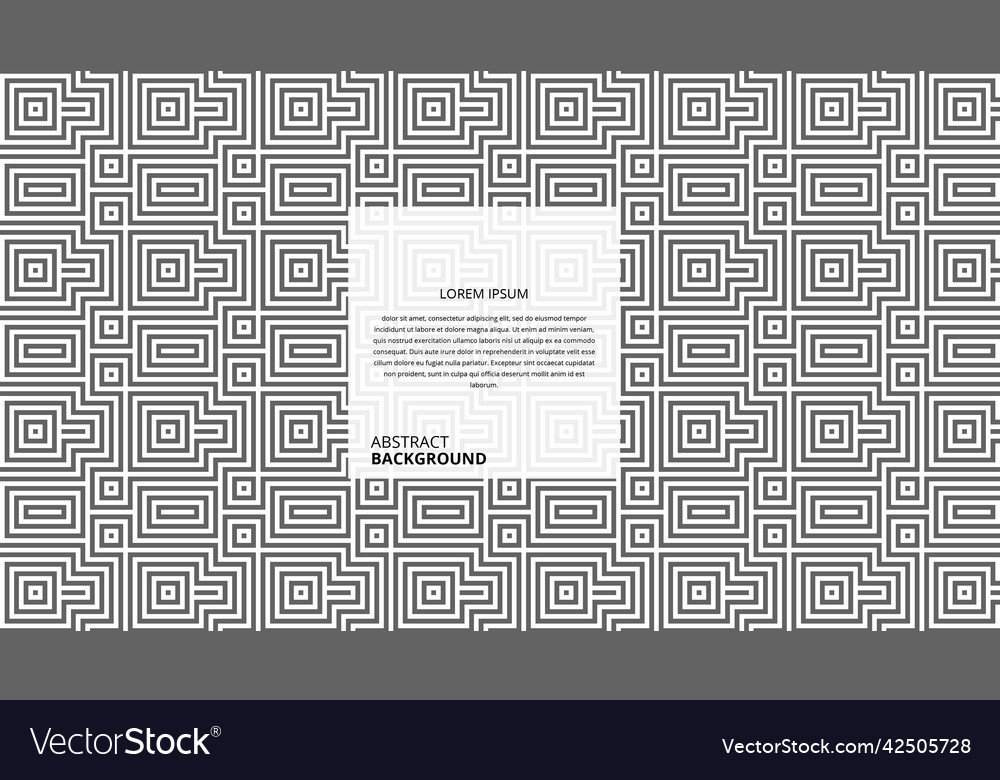 Abstract geometric decorative square lines pattern